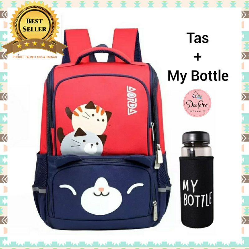 Tas Sekolah Anak Backpack Cat and Mouse Tas Pungung Anak Perempuan atau Laki Laki