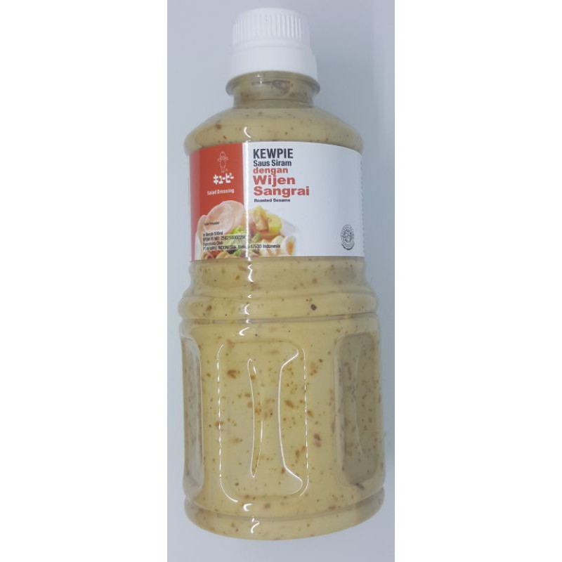 

Kewpie salad Dressing saus siram wijen sangrai 500ml, ukuran besar