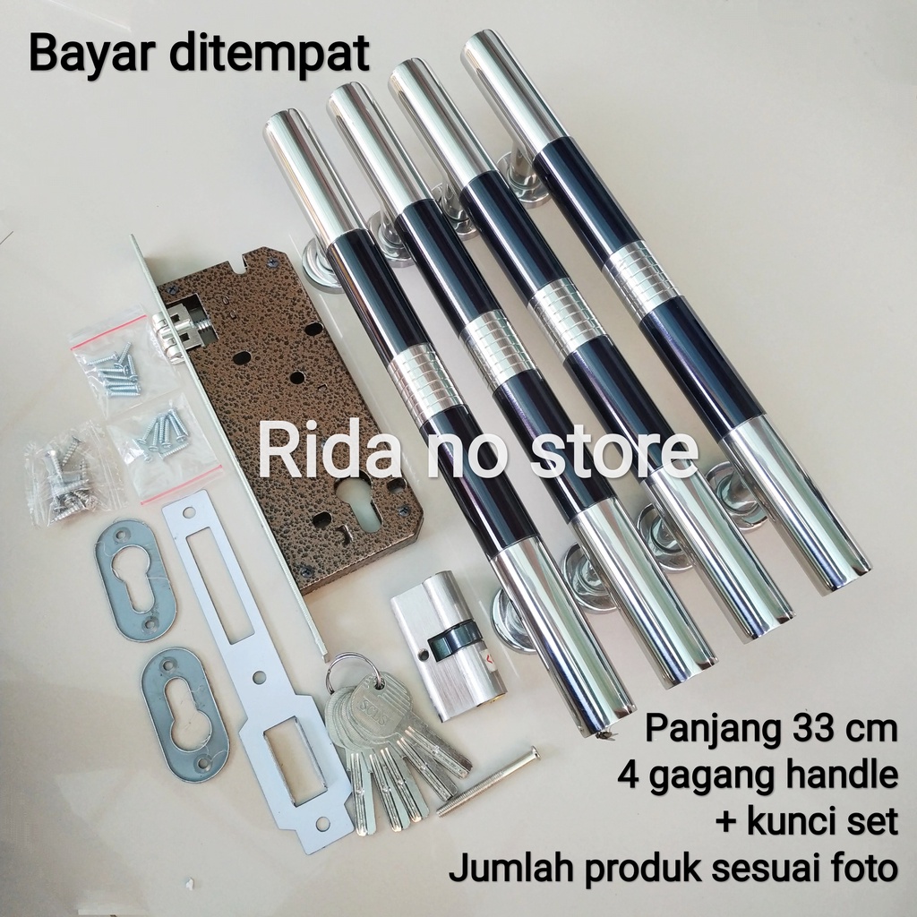 Fullset Handle Pegangan Pintu Rumah  - Tarikan Gagang Pintu Rumah Stainless - Kunci Pintu