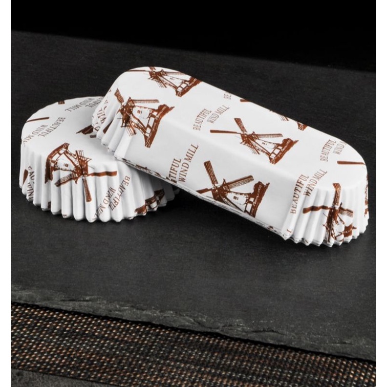 200pcs - Cup roti, cup roti oval, cup roti bulat, paper cup case roti, cup roti windmill