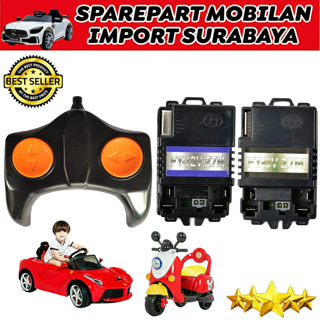 REMOT 27.145 Mhz MODUL MOBIL MOBILAN AKI ANAK 27.145MHZ FY-12V 27M FY-6V 27M PLIKO MOBILAN ANAK RC
