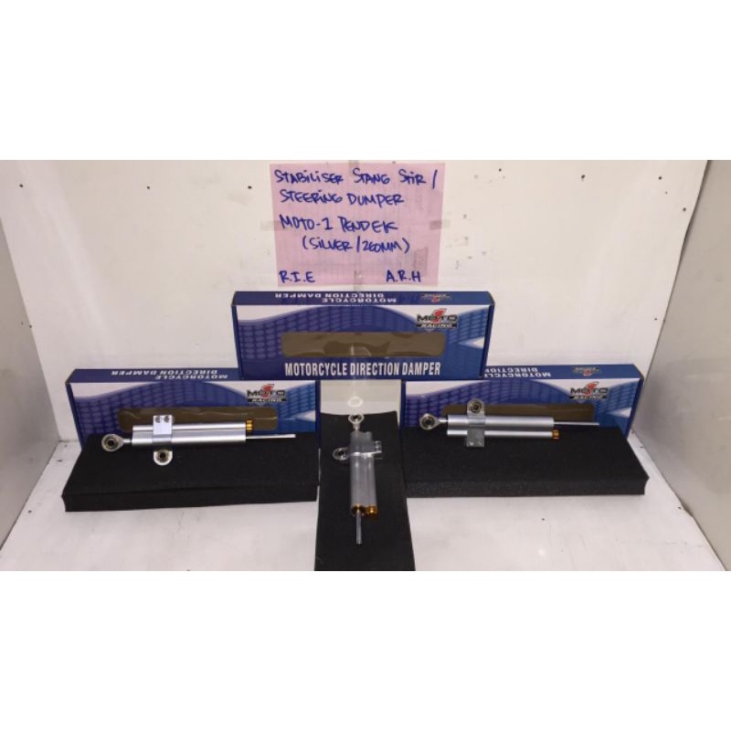 Stabilizer Stang Stir / Stering Dumper Silver Moto 1 Panjang (350mm), Moto 1 Pendek (260mm), Onlins 