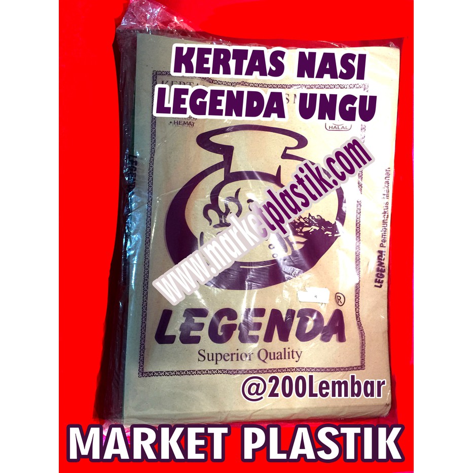 

Kertas Nasi Legenda Ungu/Kertas Pembungkus Nasi 200Lembar