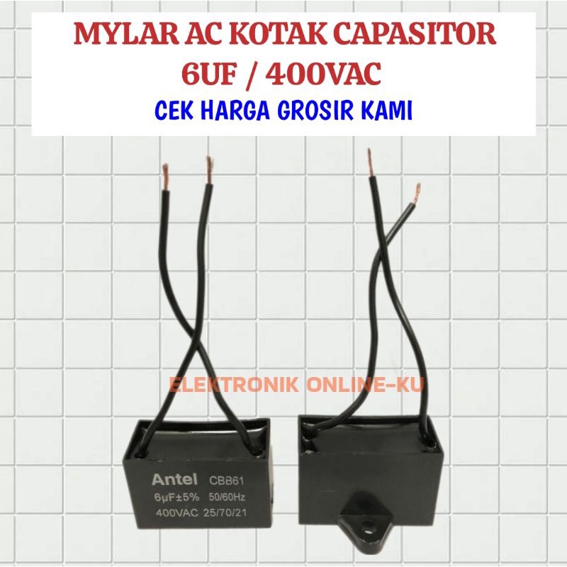 CAPASITOR AC 6UF KAPASITOR KOTAK 6UF 400VAC 450VAC