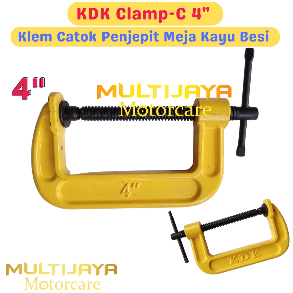 KDK Clamp-C 2&quot; 3&quot; 4&quot; 6&quot; Klem Alat Catok Penjepit Kayu Besi Meja 2 3 4 Inch