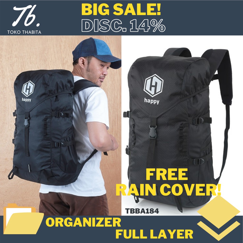 Ransel Gunung Semi Carier Tas Punggung Outdoor/Hiking Pria Backpack Keril Rain Cover