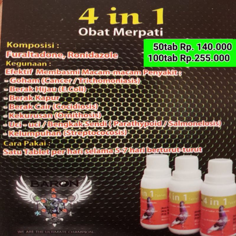4 in 1 obat merpati baron