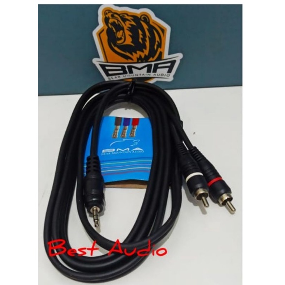 Kabel HP BMA  jack stereo mini 3.5mm to 2 jack RCA
