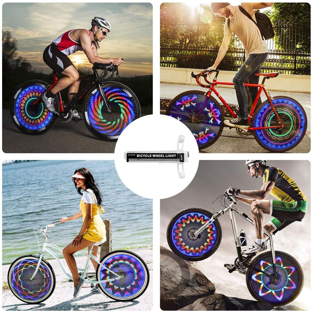 AUGUSTINA Bike Spoke Light Sepeda Gunung Waterproof Outdoor RGB Cycling Wheel Lamp