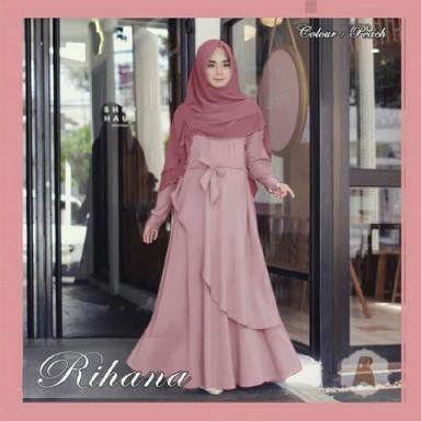 SOLAT COCOK WANGI HALUS KONDANGAN  !/ RIHANA SYARI (EP) BAJU MAXI DRESS MUSLIM WANITA DEWASA MURAH