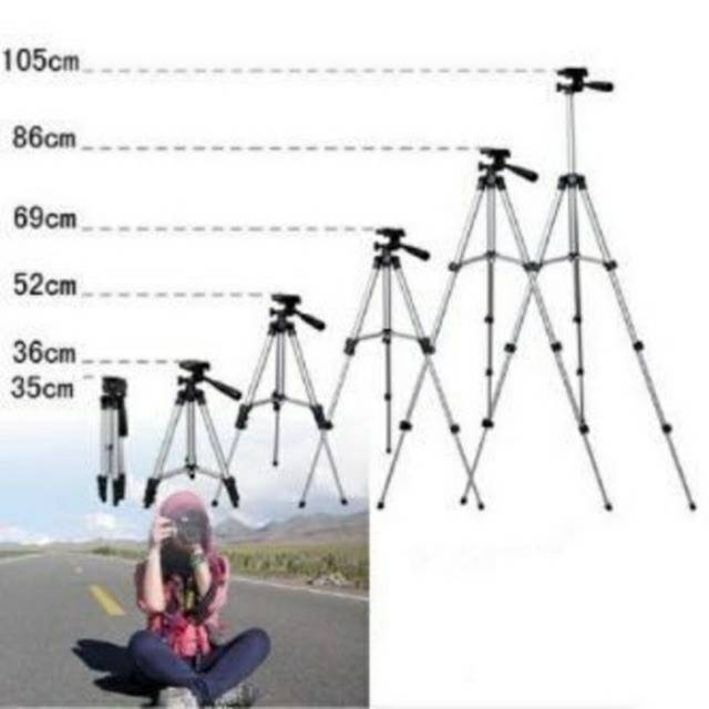 FREE ONGKIR Termurah MEDAN - Weifeng Hanaiso WT-3110A Tripod 1 meter 1m Black Silver DSLR Kamera HP Mirrorless