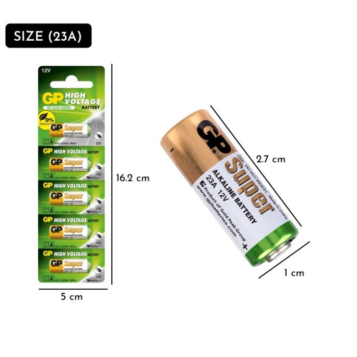 Baterai GP Super Alkaline GP 23AE 23A 23 V23GA MN2112V Battery