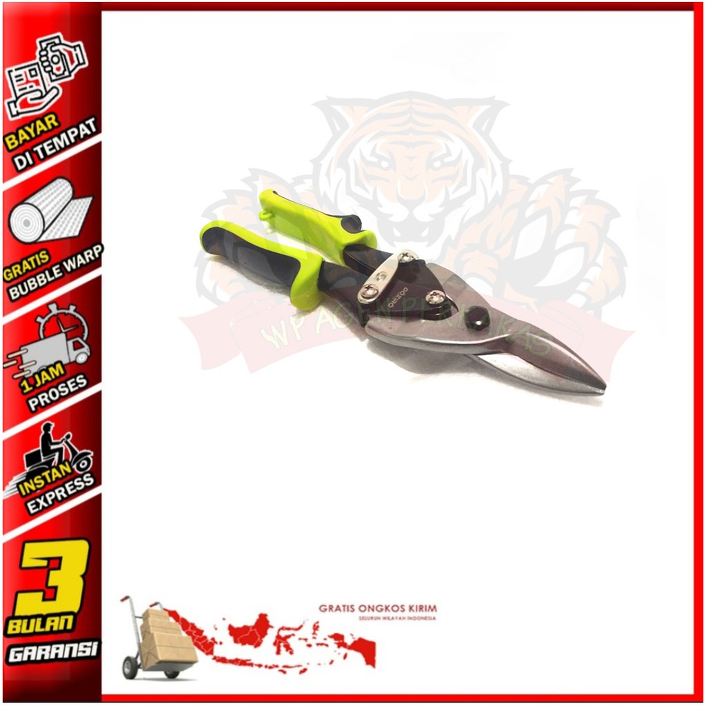 Doziro Gunting Besi Holo flat Seng Baja Ringan Aviation Snip Mata Lurus GT-P810 | SUPER/GUNTING HOLO