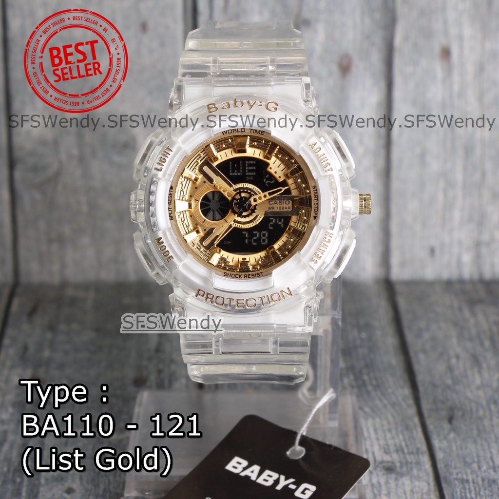 Jam tangan DMS Diary Mistery Sarah Baby-G Shock BA-110 &amp; GA-110 Transparant bening Clear Couple