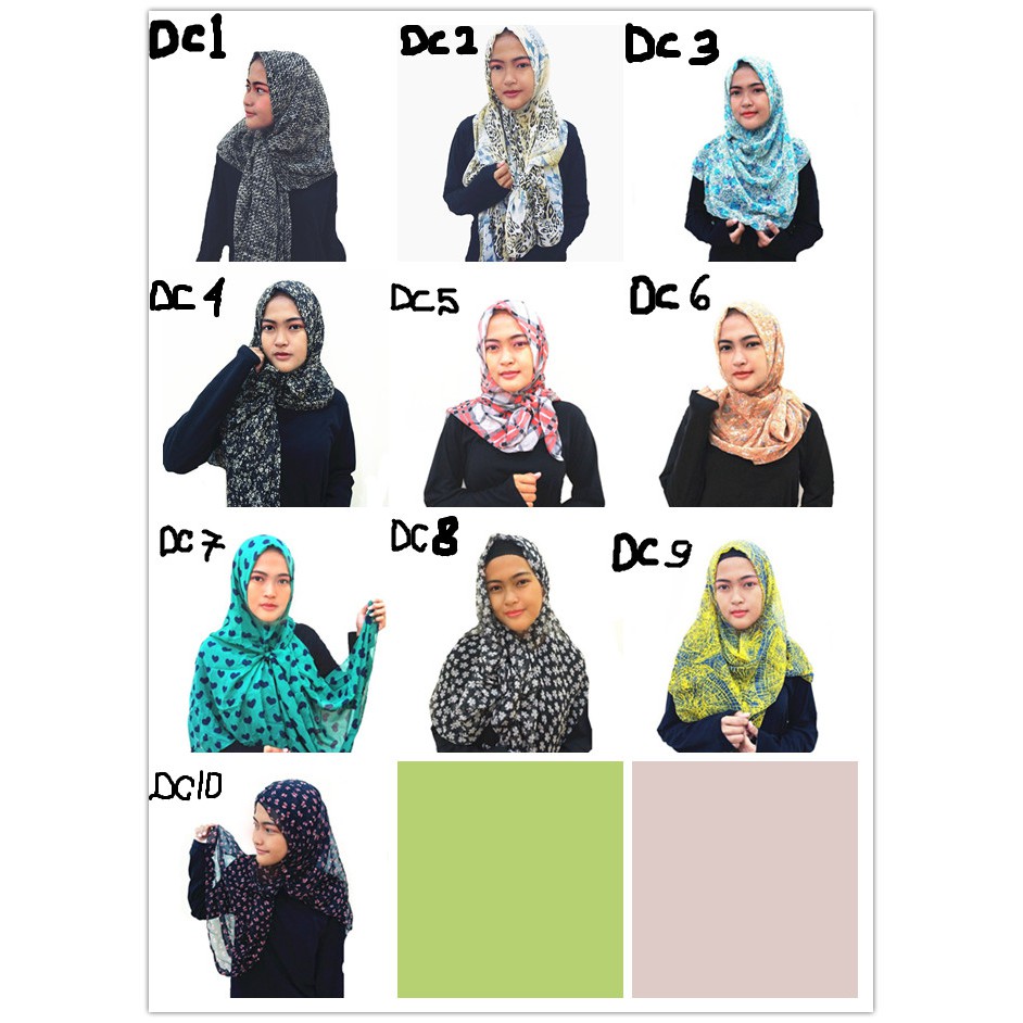 Hijab Chiffon Pashmina Chiffon Import New series Souvenir