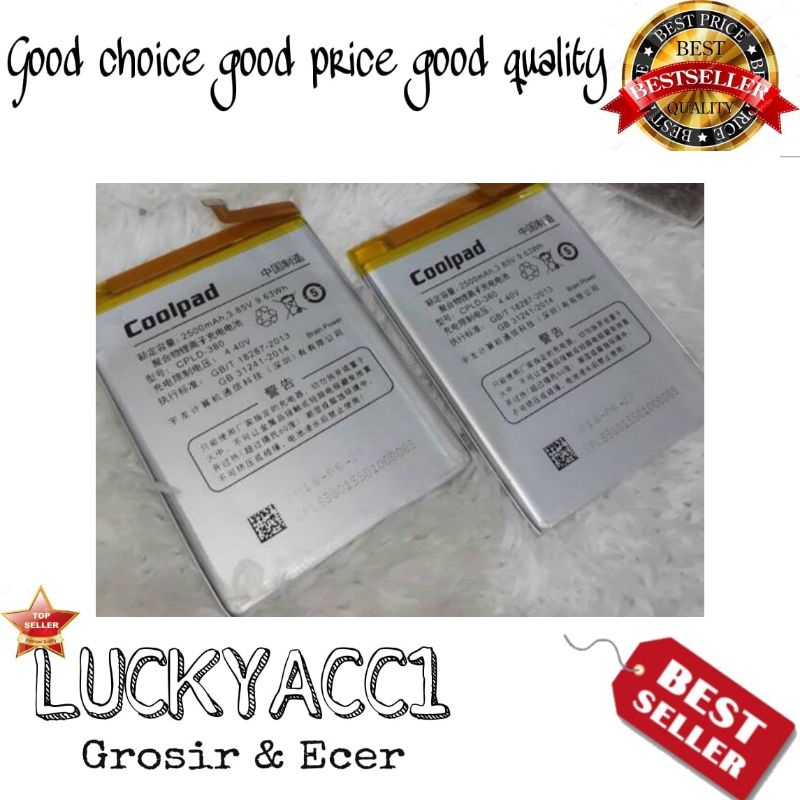 LC - Baterai batre battery Coolpad sky 3 E502 max lite R108 CLPD-380 original / batre coolpad 373 OR