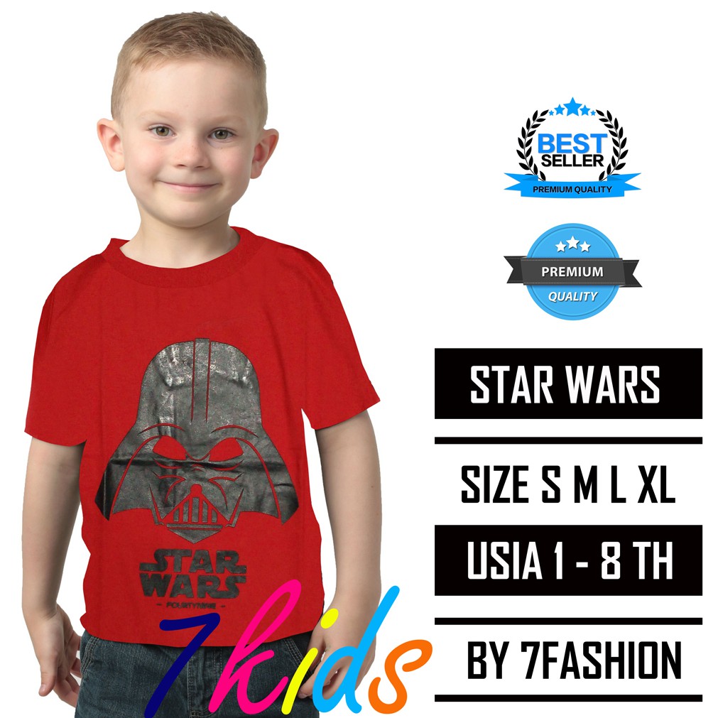 Kaos Anak laki-laki | Kaos Anak Perempuan | Pakaian anak Kaos Distro Cowok Star Wars