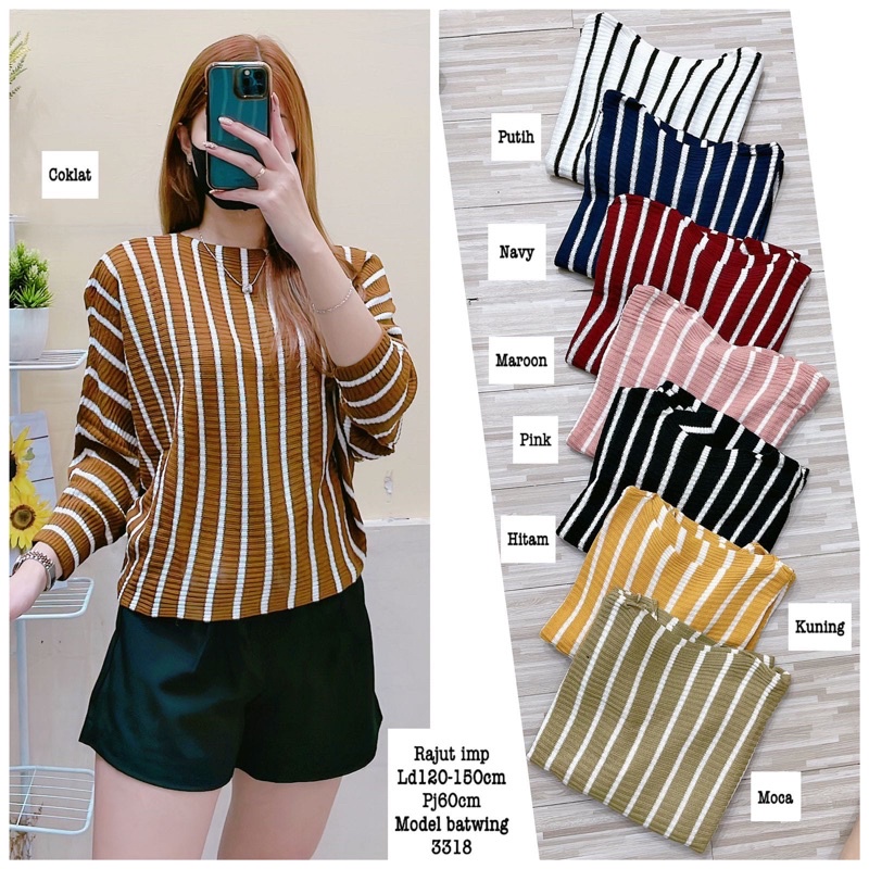 Baju Rajut Wanita BATWING SALUR - Atasan Rajut Wanita Jumbo - Fashion Wanita