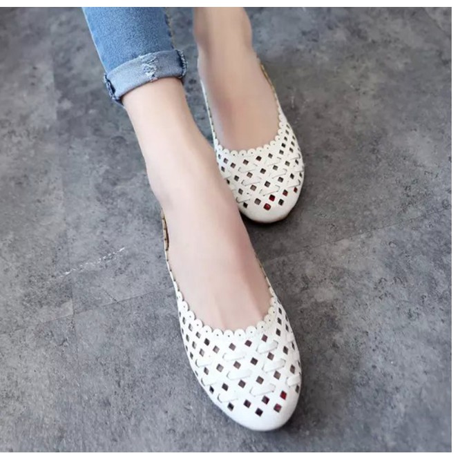 Sepatudari Karin Flatshoes wanita sepatu balet lubang udara nyaman dipakai KR-FS0026