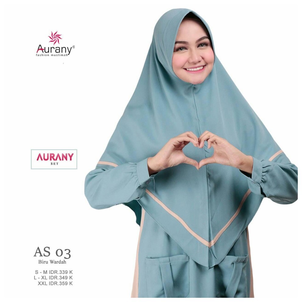 GAMIS AS 03 WARDAH 1 SET KHIMAR II  AURANY