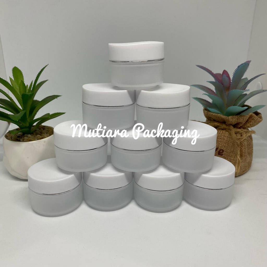 SALE !! POT CREAM BUNGA PUTIH - NAT 15GR / JAR KEMASAN 15GR 1PACK ISI 30PCS