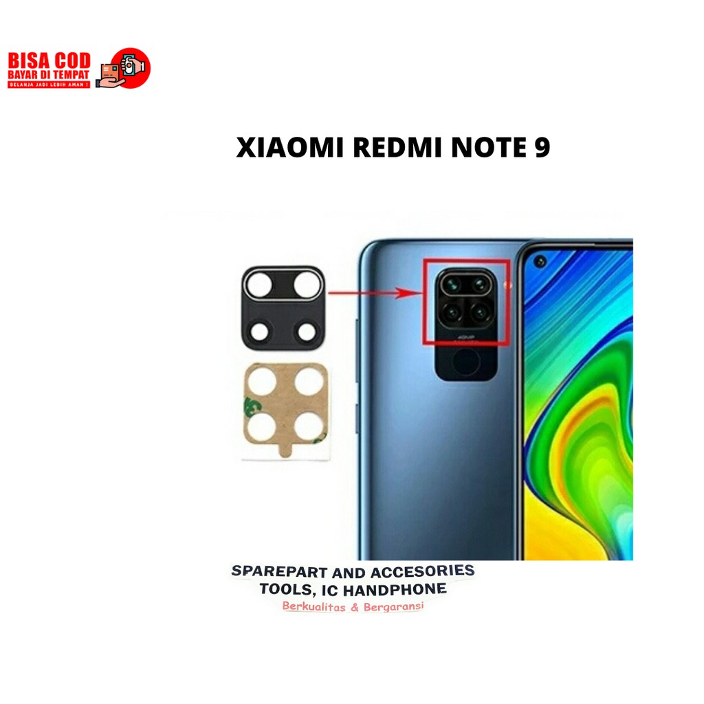 KACA / LENSA KAMERA XIAOMI REDMI NOTE 9 ORIGINAL
