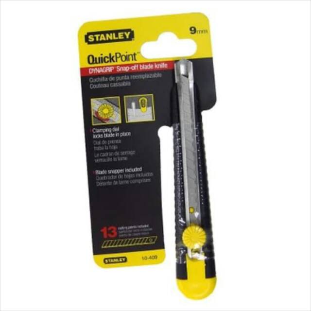 

pisau Cutter Stanley ( 10-409 ) 9mm Dynagrip Snap-Off Knife