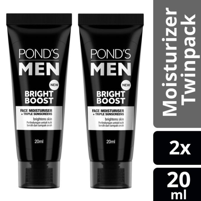 [COD] PONDS Men Bright Boost Face Moisturizer 20Ml - Twin Pack TERUJI Kode 609