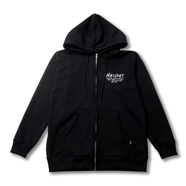 MZH WALTRIP BLACK - MELVANT JACKET ZIPPER HOODIE