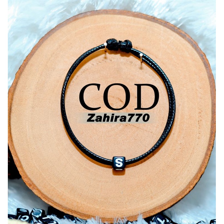 COSTUM GELANG TALI COUPLE INISIAL TALI KOREA (beli 10 pcs free 1 Glng polos) gelang viral / gelang kaki / gelang Costum / gelang kekinian / gelang simpel / gelang emas / gelang cantik / gelang imut / gelang persahabatan / gelang BESTie / gelang cinta