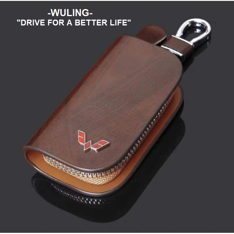 Dompet STNK Gantungan Kunci Branded Premium Import Mobil WULING / Logo wuling: CONFERO CORTEZ FORMO ALMAZ_MGM27