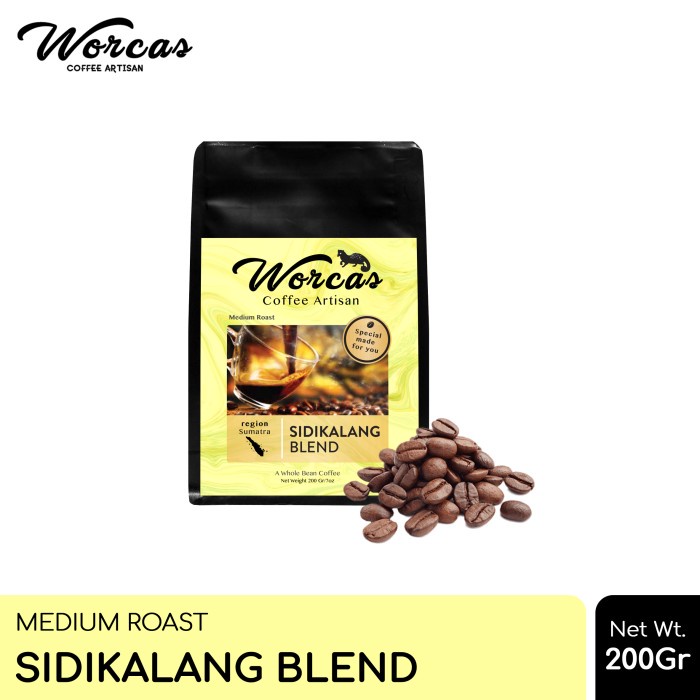 

ds011css Worcas Kopi Sidikalang Blend 200Gr - Medium Roast - Kopi Biji Ds20X11