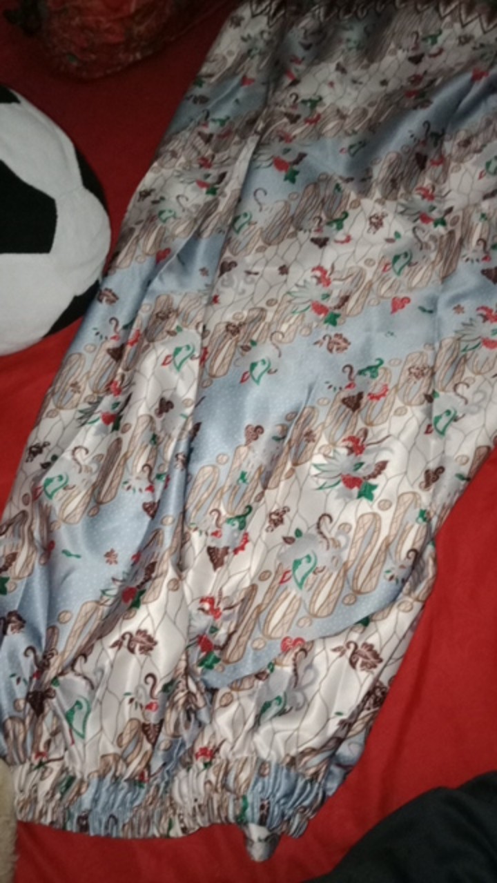 Daliyu Rok Remple Motif Batik Karet Pinggang Siap Pakai / M-l Xl-xxl