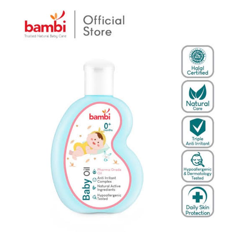 Bambi Baby Oil 100 ml / Baby Oil Bayi / Baby Oil Bambi