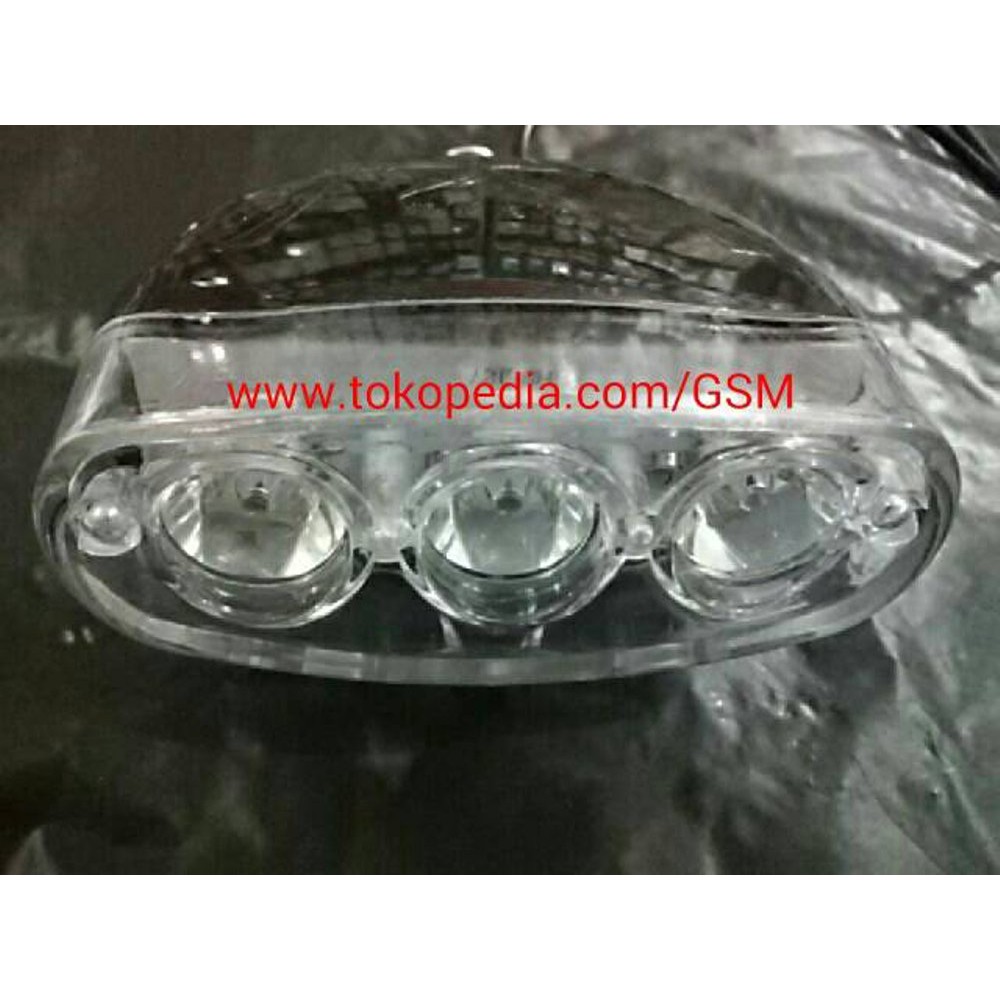 Lampu tembak LED 3 mata sorot LED 3 titik led cree motor OK