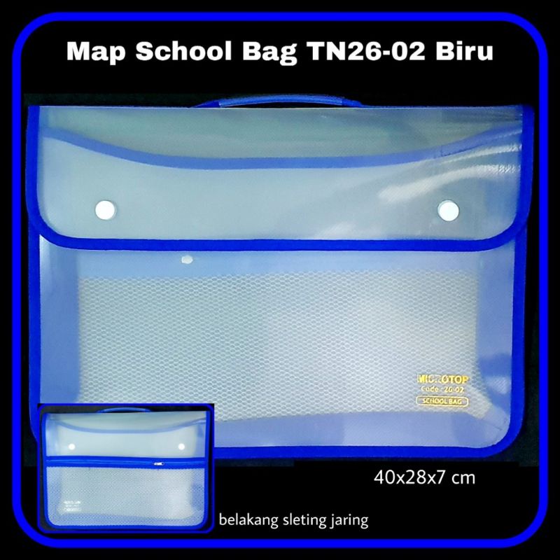 

Map School Bag MICROTOP TN26-02 / Map Kancing /Map File / Map Tenteng/Map Plastik
