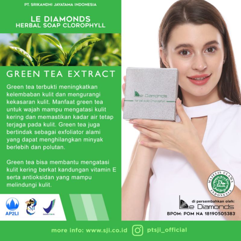 Le Diamonds Herbal Soap Chlorophyll