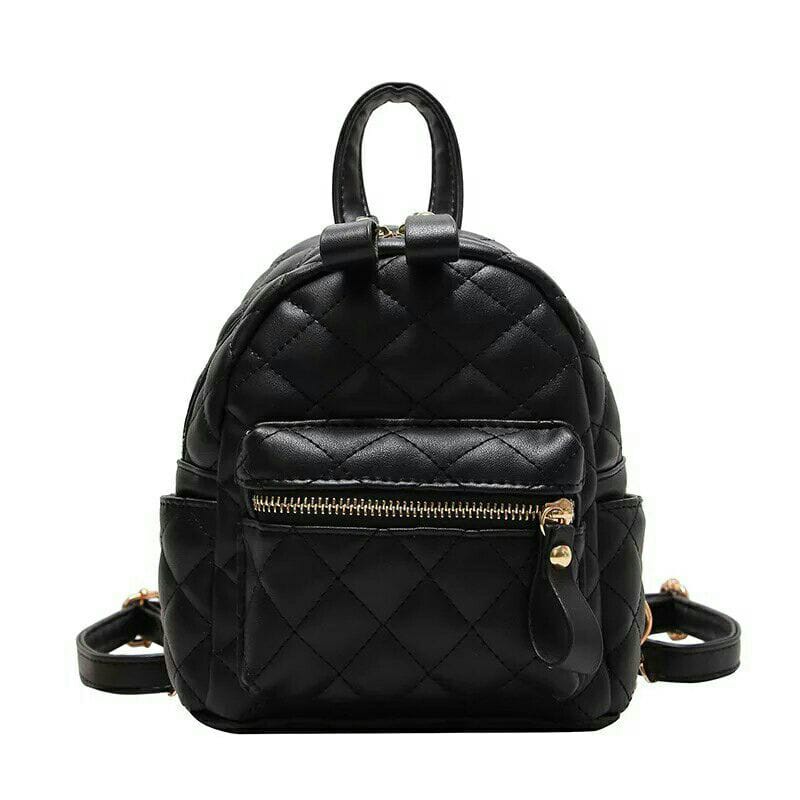 ABK Tas ransel wanita - ransel mini pineapple jait-jait bahan kulit PU Ransel Mini Kulit Sintetis Ransel Wanita Remaja BISA COD