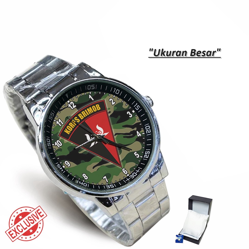 Jam Tangan Rantai Couple KORPS BRIMOB - 2 (Keren)