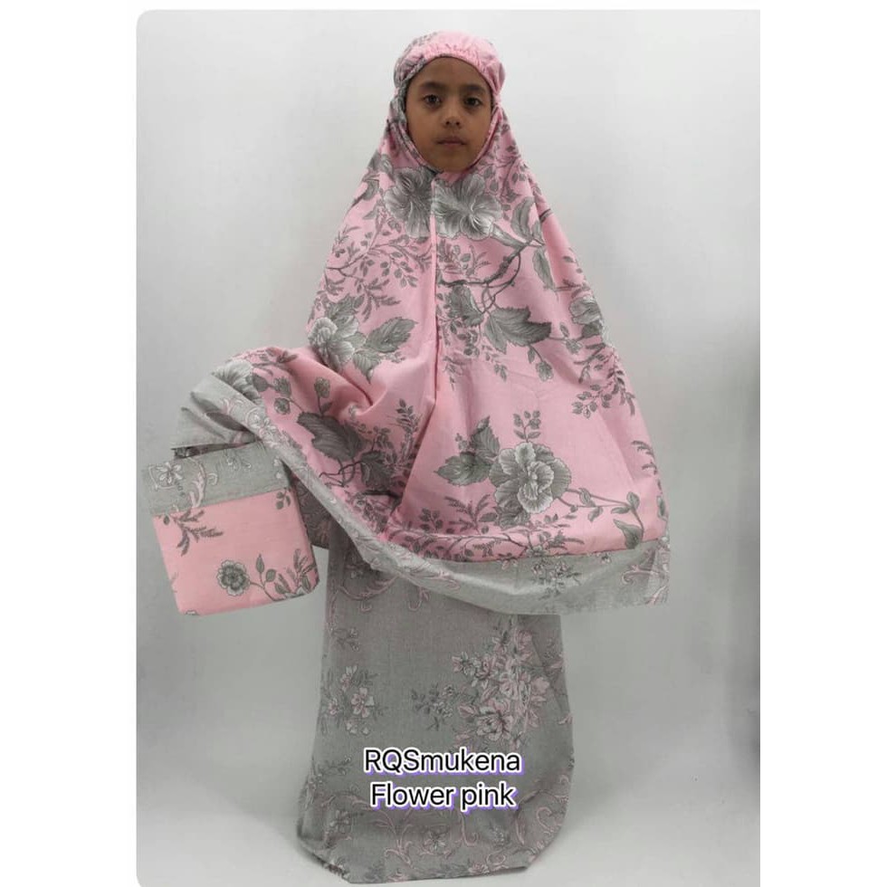Muraaaahh.. Mukena Anak Karakter Unicorn Usia 2-12 Tahun Paud Tk  TX721  Katun Jepang Flower Pink