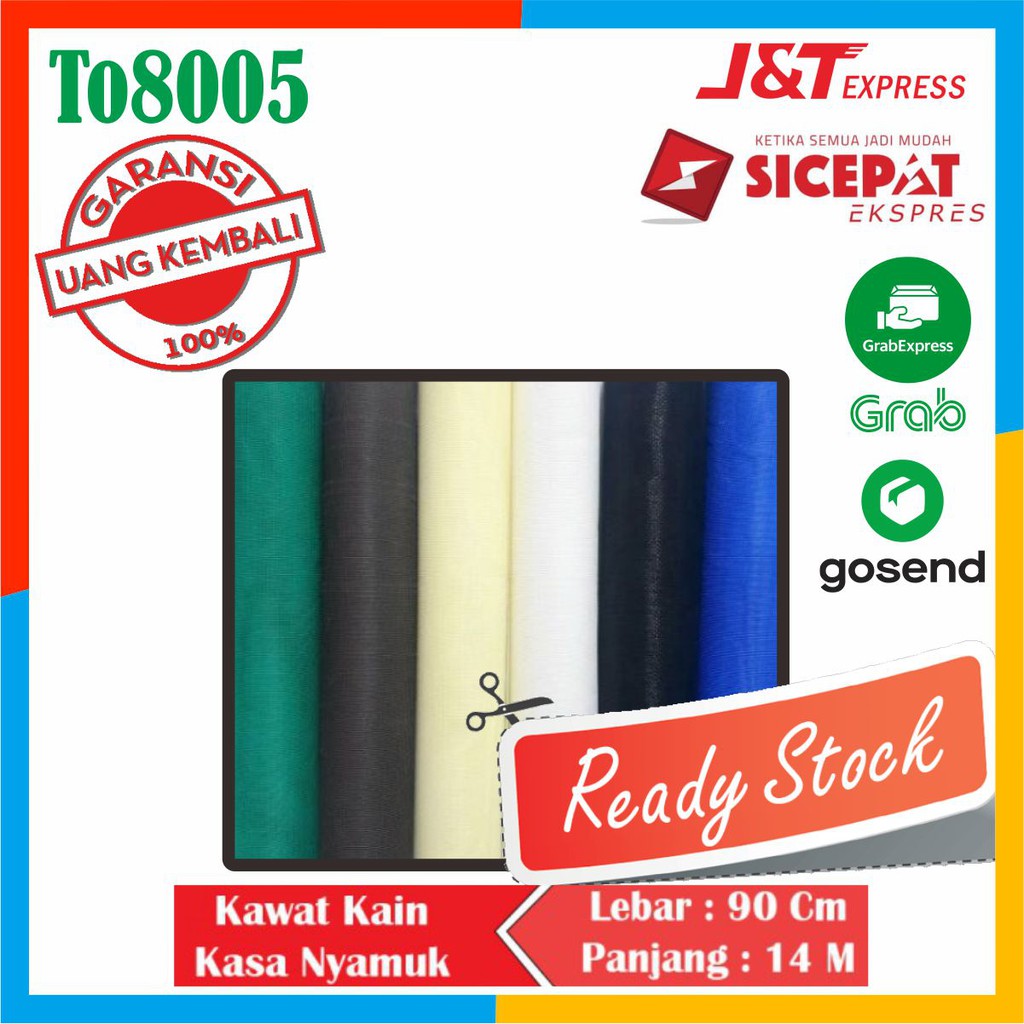 KAWAT KAIN KASA NYAMUK MESH NYLON NILON STRIMING JARING ANTI NYAMUK VENTILASI INSECT SCREEN Per Rol