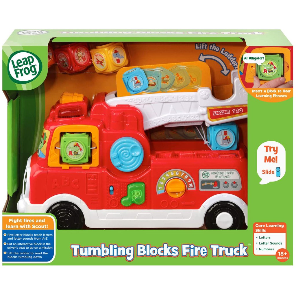 Leap Frog Tumbling Blocks Fire Truck Mainan Anak