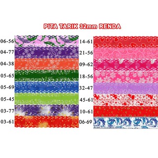 C180 Pita  Tarik  Renda Serut Besar Hiasan  Parcel Kado 