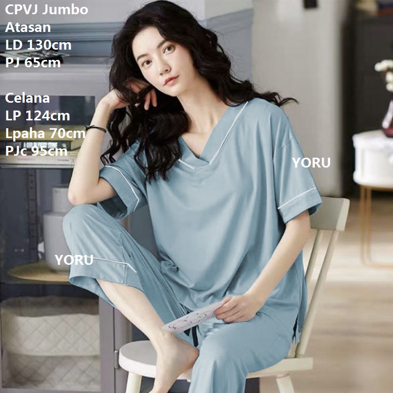 Pamelo id CP Jumbo Setelan Katun Rayon Jumbo/Pajamas Katun Rayon/Piyama Katun Rayon Jumbo/CPVJ Setelan Jumbo Baby doll Jumbo PVL Jumbo