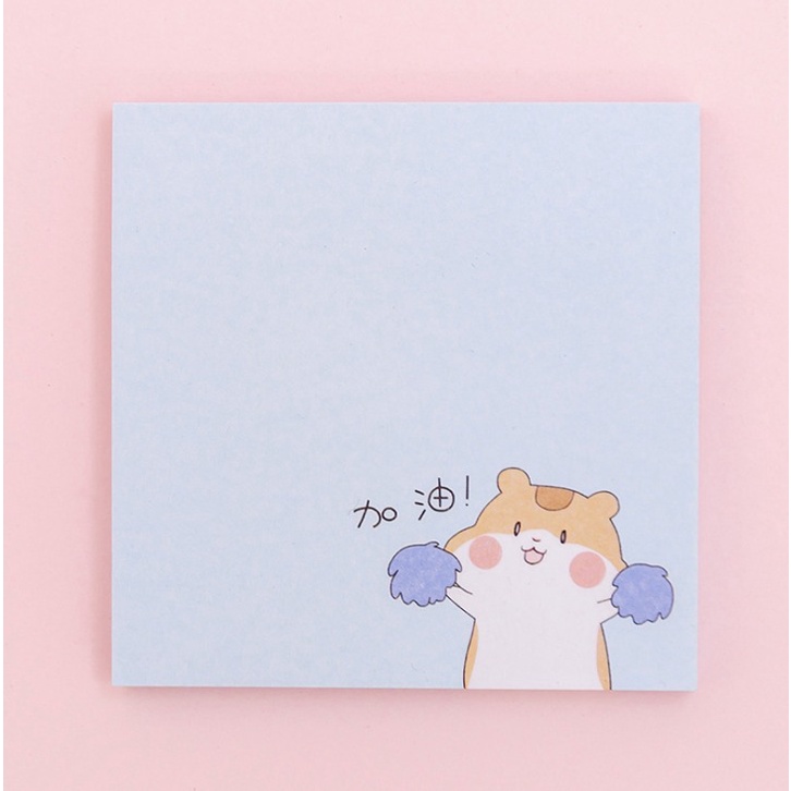 J2 - Sticky Notes Hamster Beruang Bear Lucu Memo Unik Note-cheer hamster