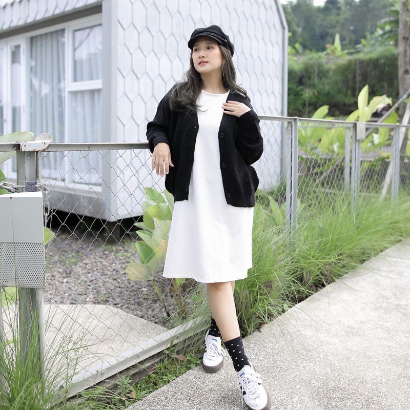 Lolly Cardy // Cardy rajut termurah by @stripetee_mrln-Hitam