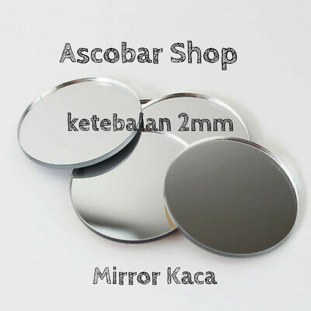 Acrylic Mirror Silver 2mm Diameter Akrilik Kaca Bulat Lingkaran