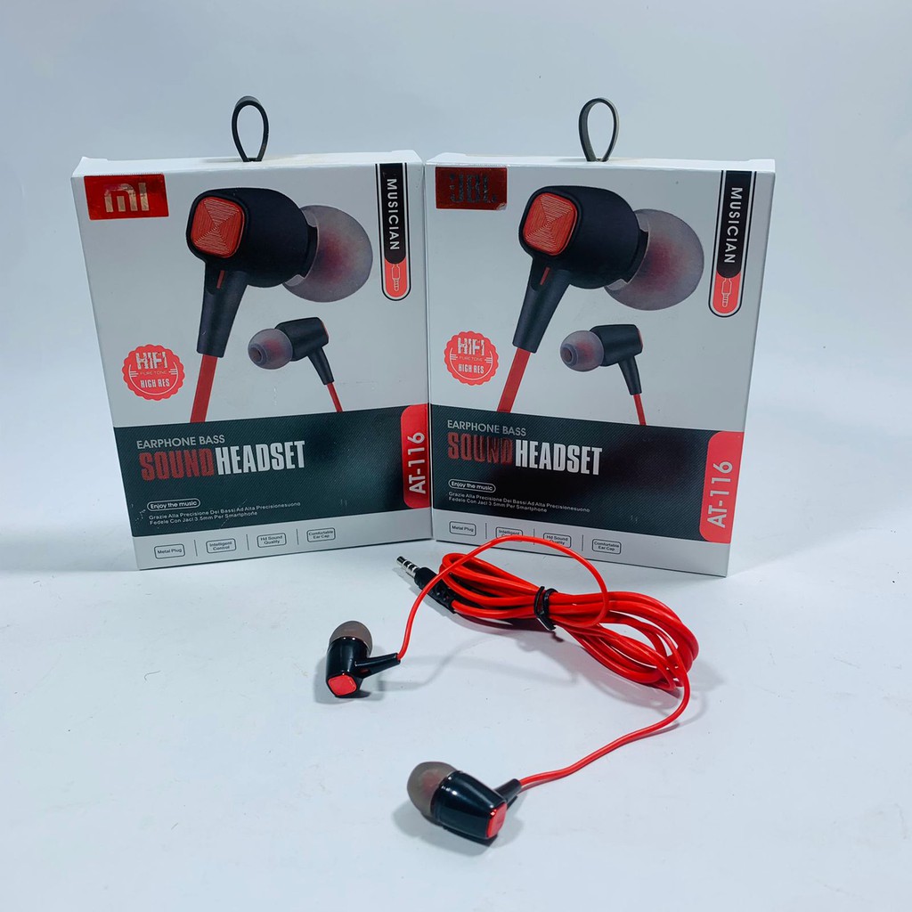 HEADSEAT HANDSFREE EARPHONE HF BRANDED BASS SAMSUNG XIAOMI OPPO VIVO JBL