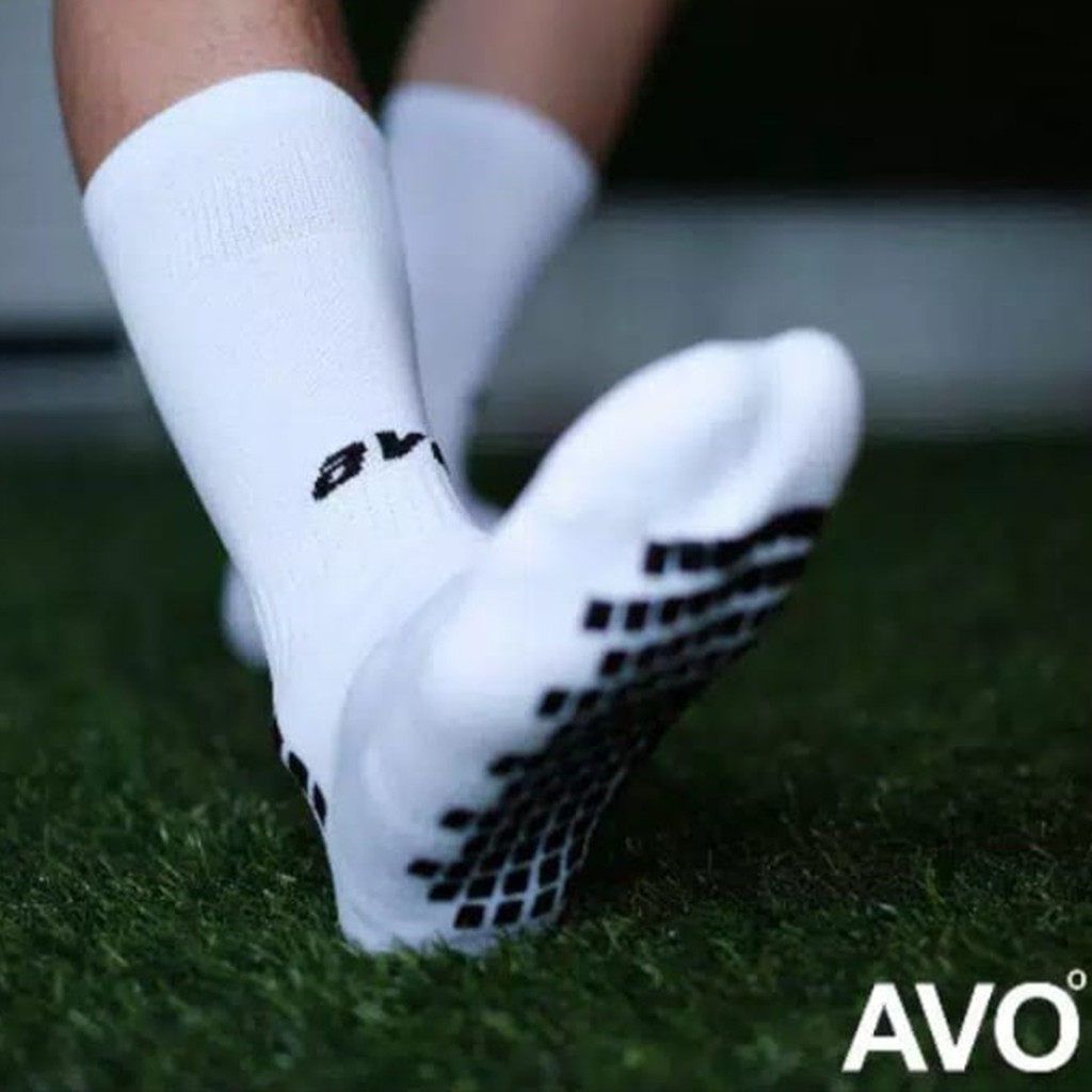 Kaos Kaki Anti Slip Futsal R9 - AVO-Putih