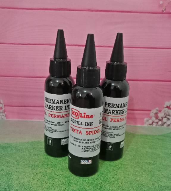 

mdn Tinta Refill Spidol Permanen HQ Line 100ml - Hitam